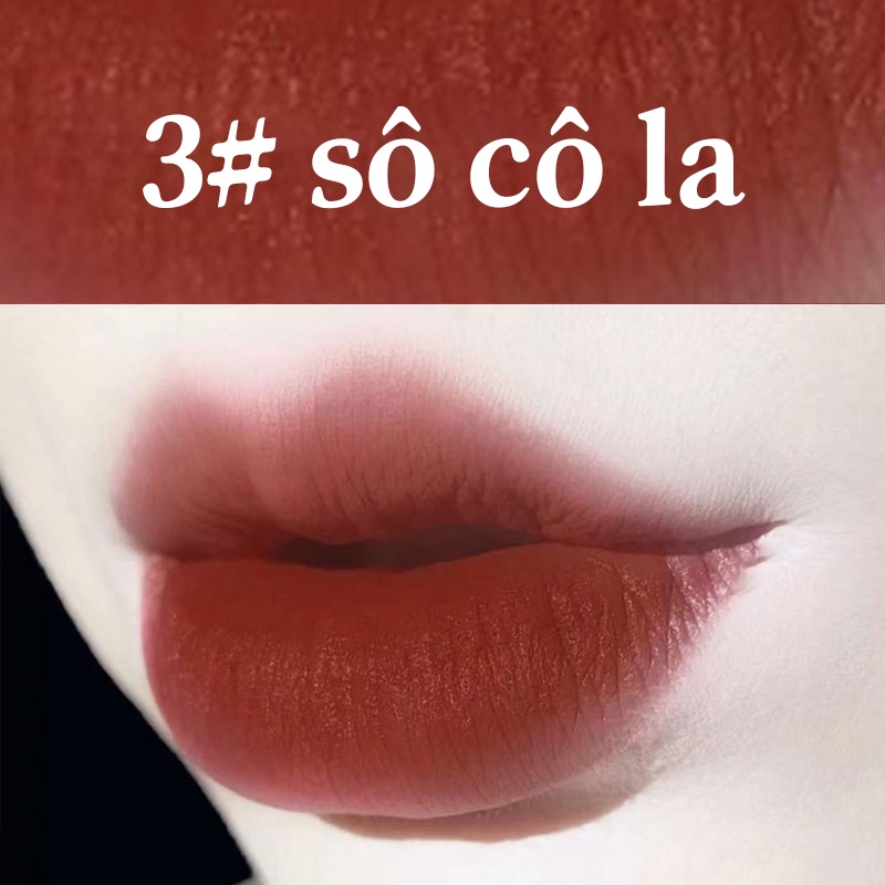 Son môi bóng cao cấp nhung rouge nâu sẫm chén chống dính lâu dài không thấm nước đôi môi xinh đẹp herorange