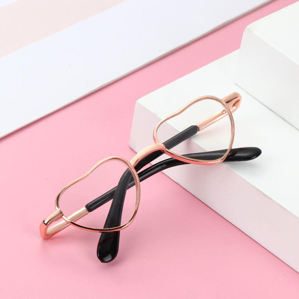 Mắt Kính Gọng Nhựa Hình Trái Tim Xinh Xắn Cho Búp Bê