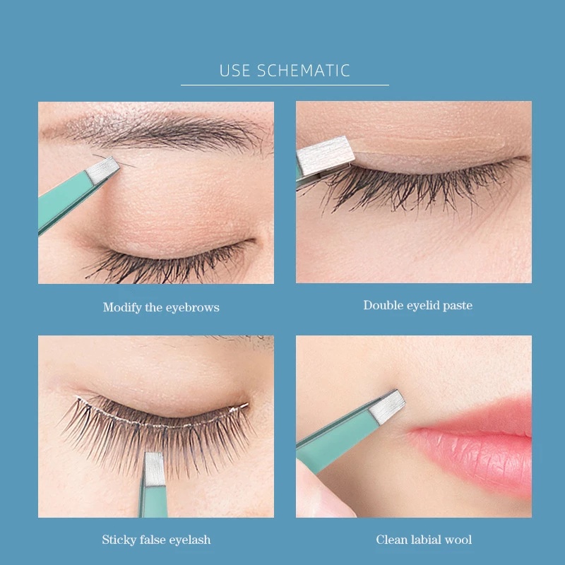 1 Nhíp Tỉa Lông Mày Chuyên Nghiệp Bằng Thép Không Gỉ Màu Sắc Macaron