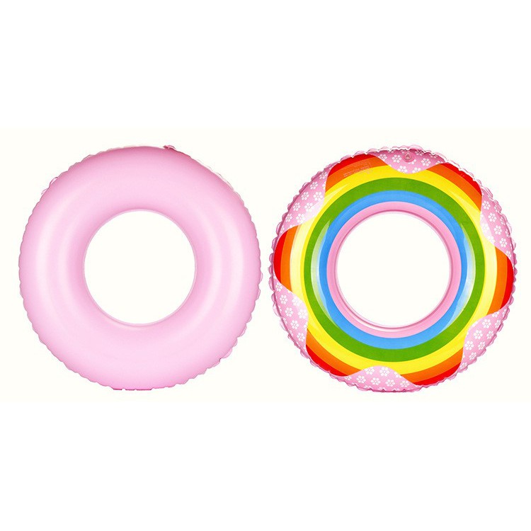 Phao bơi tròn bảy sắc cầu vồng cho bé