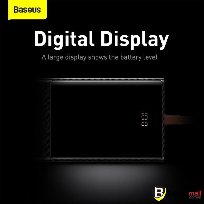 Baseus -BaseusMall VN Pin dự phòng sạc nhanh Baseus 65W Elf Digital Display Power Bank 20000mAh kèm cáp Type C