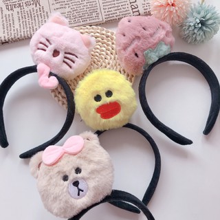Bờm cài tóc mặt thú cute