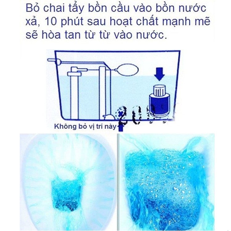 Chai Tẩy Bồn Cầu Khử Mùi Hàn Quốc Có Mùi Hương - MTDDT