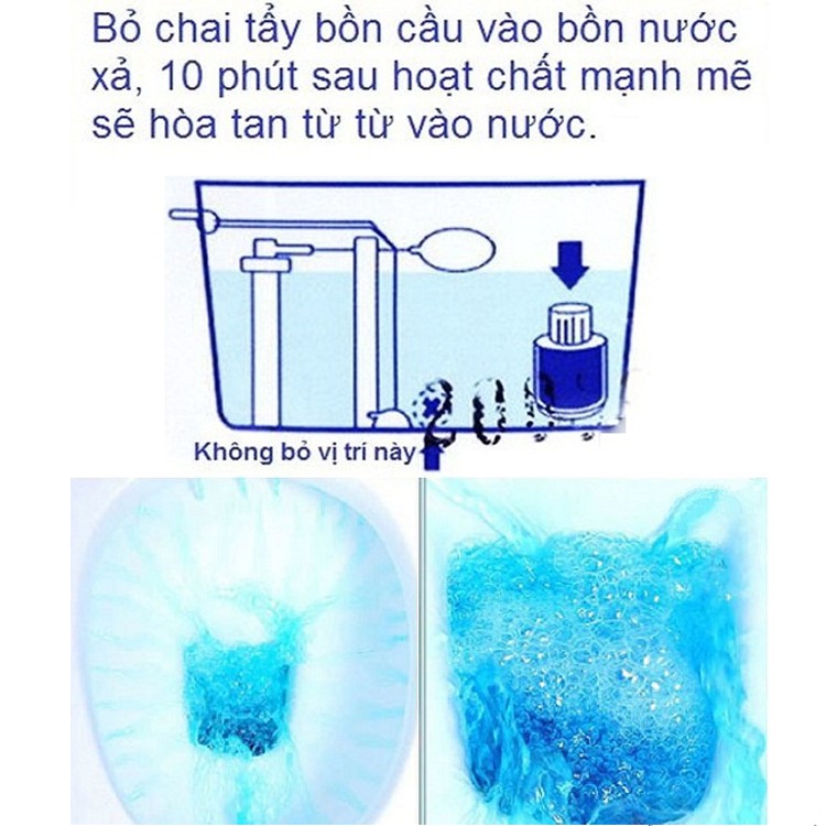 Chai Tẩy Bồn Cầu Hàn Quốc Mùi Gum Thơm Dịu Sử Dụng 2-3 Tháng