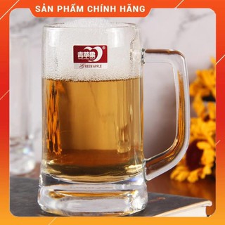 CHÍNH HÃNG -  Cốc thủy tinh có quai 335ml uống nước,uống bia cao cấp