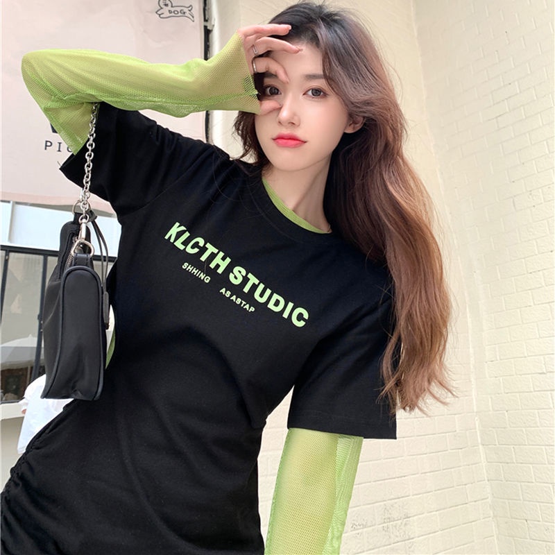 COZOK Set Đầm Lưới Tay Dài Thời Trang Dành Cho Nữ