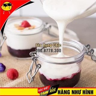 Hũ thủy tinh nắp cài FIDO khóa kim loại - Bormioli Rocco - 130ml - Kín hơi tuyệt đối - [ITALIA]
