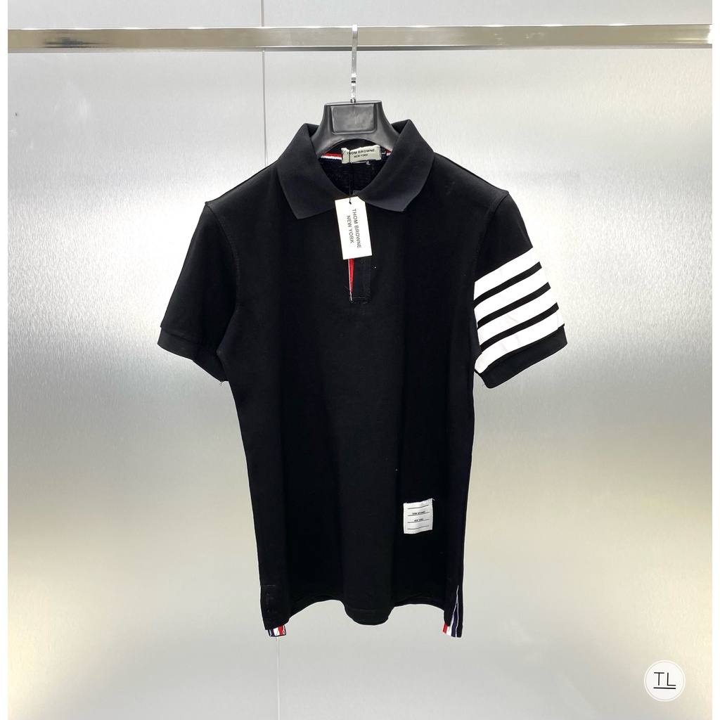 Áo Polo Nam kẻ Sọc Áo Polo Soc Hotten 2022 Chất Vải Cotton Cao Cấp Co Dãn 4 Chiều - Mã 4 sọc tay - HD SHOP