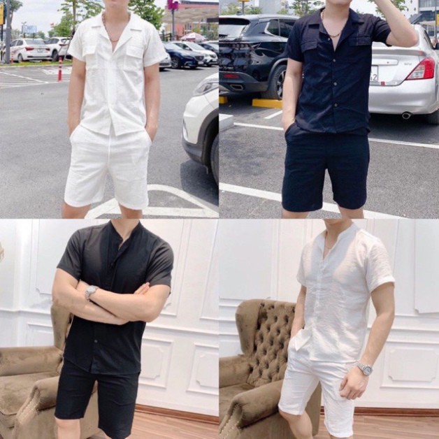 [2 Mẫu] Bộ Đũi Nam Cổ Tàu, Cổ Bẻ, Bộ Hè Nam Chất Đũi Cao Cấp Mặc Cực Nhẹ, Cực Mát Mẫu Hot 2020 KBGS06
