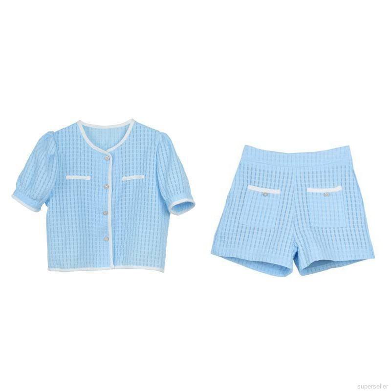 Bộ đồ tay ngắn kiểu dáng thời trang mùa hè xinh xắn dành cho bé gái