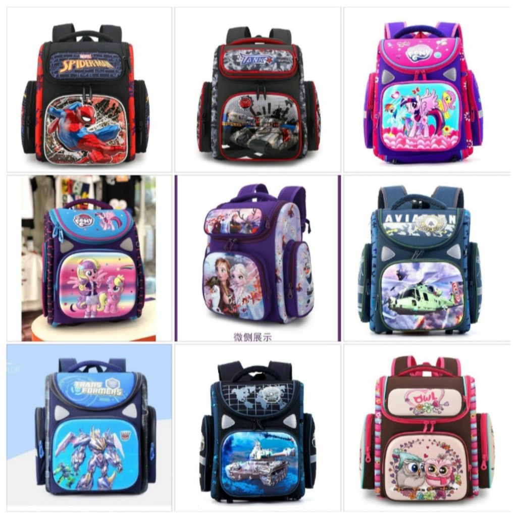 Ba lô chống gù siêu xịn Headbest đủ màu, hình cho các bé từ 7-14 tuổi