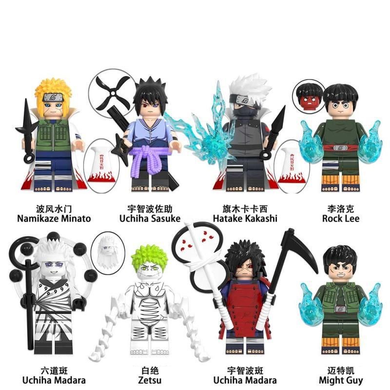 Mô hình đồ chơi Lắp Ráp lego nhân vật hoạt hình Naruto Aktski Rock Lee Orochimaru lắp ghép vui nhộn độc đáo