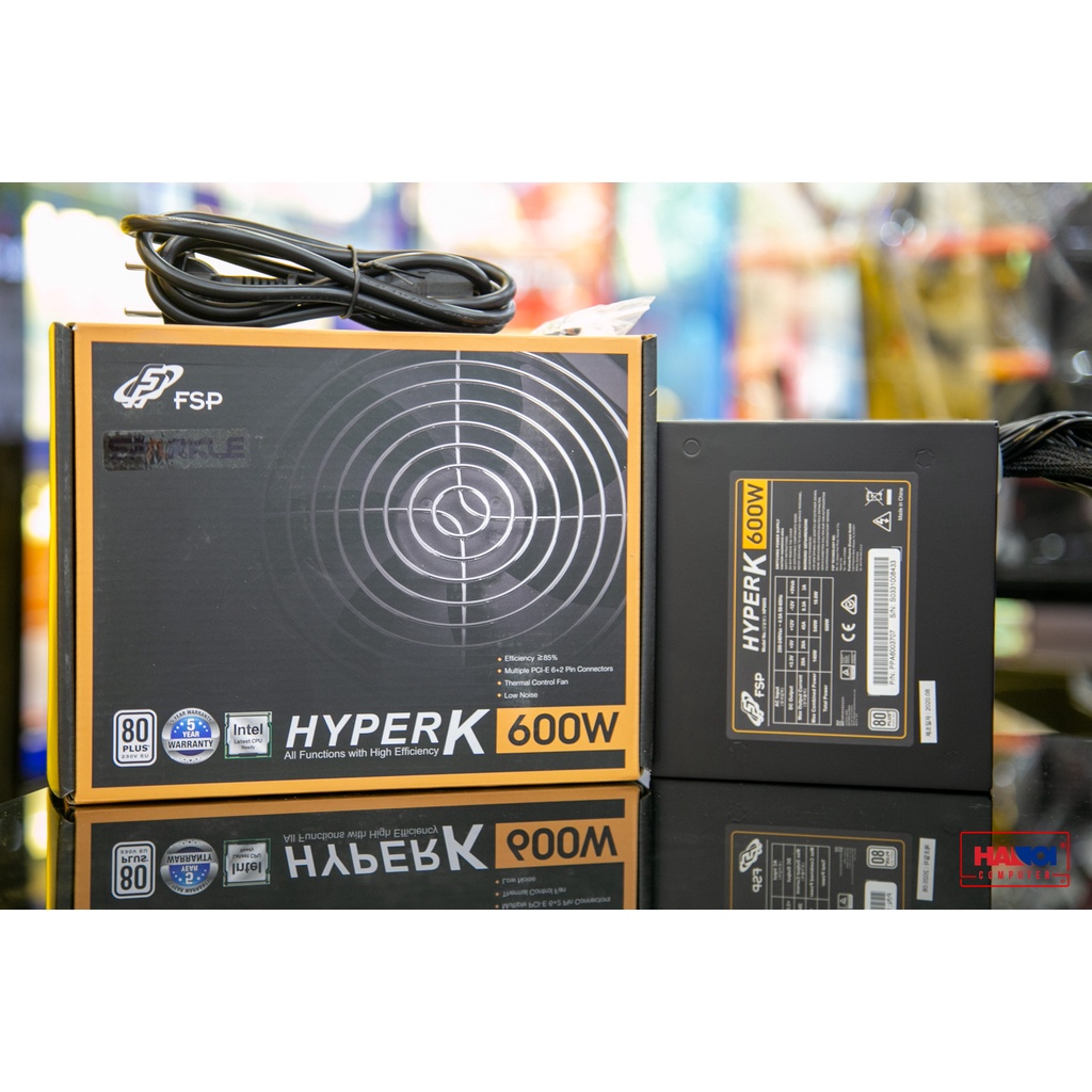 Nguồn FSP Power Supply HYPER K Series HP500/600 Active PFC (80 Plus Standard/Màu Đen)