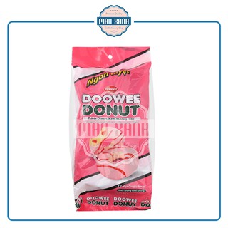 Bánh Donut Doowee Dâu 360g (Gói 12 cái, bánh ăn sáng)