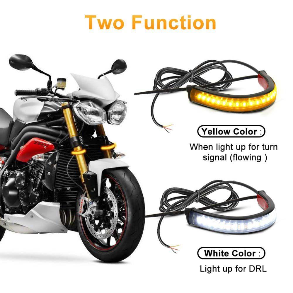 Aaron1 Đèn Xi Nhan DC 12V Màu Hổ Phách Trắng Dành Cho Xe Mô Tô