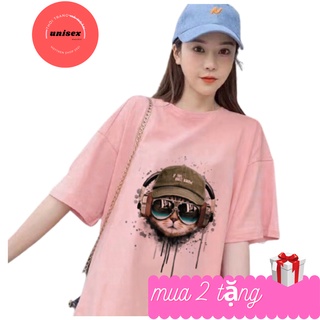 ÁO PHÔNG ao thun unnisex tay lỡ dáng rộng in hình ngộ nghĩnh chất cotton nam nữ mặc được