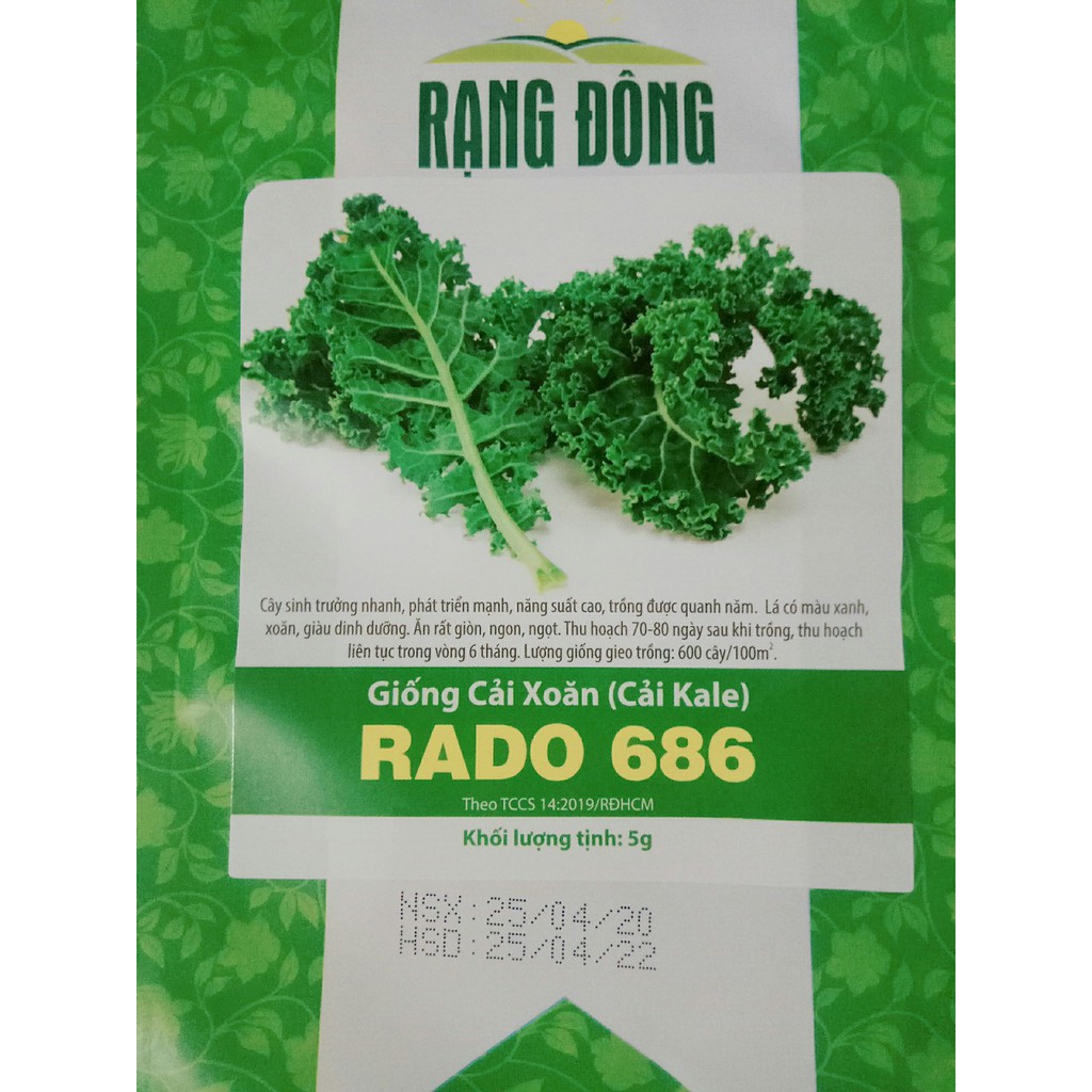 Cải Xoăn (Cải Kale) Rado 686 gói 5g