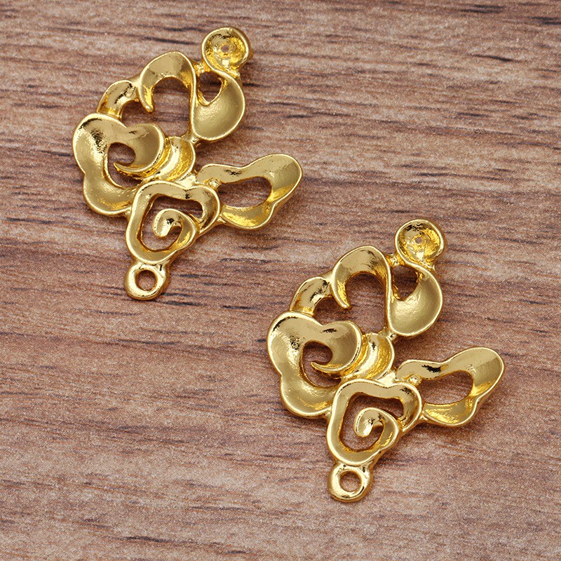 1 phiến đúc họa tiết mây 24*29mm nguyên liệu làm trâm làm trang sức cổ trang