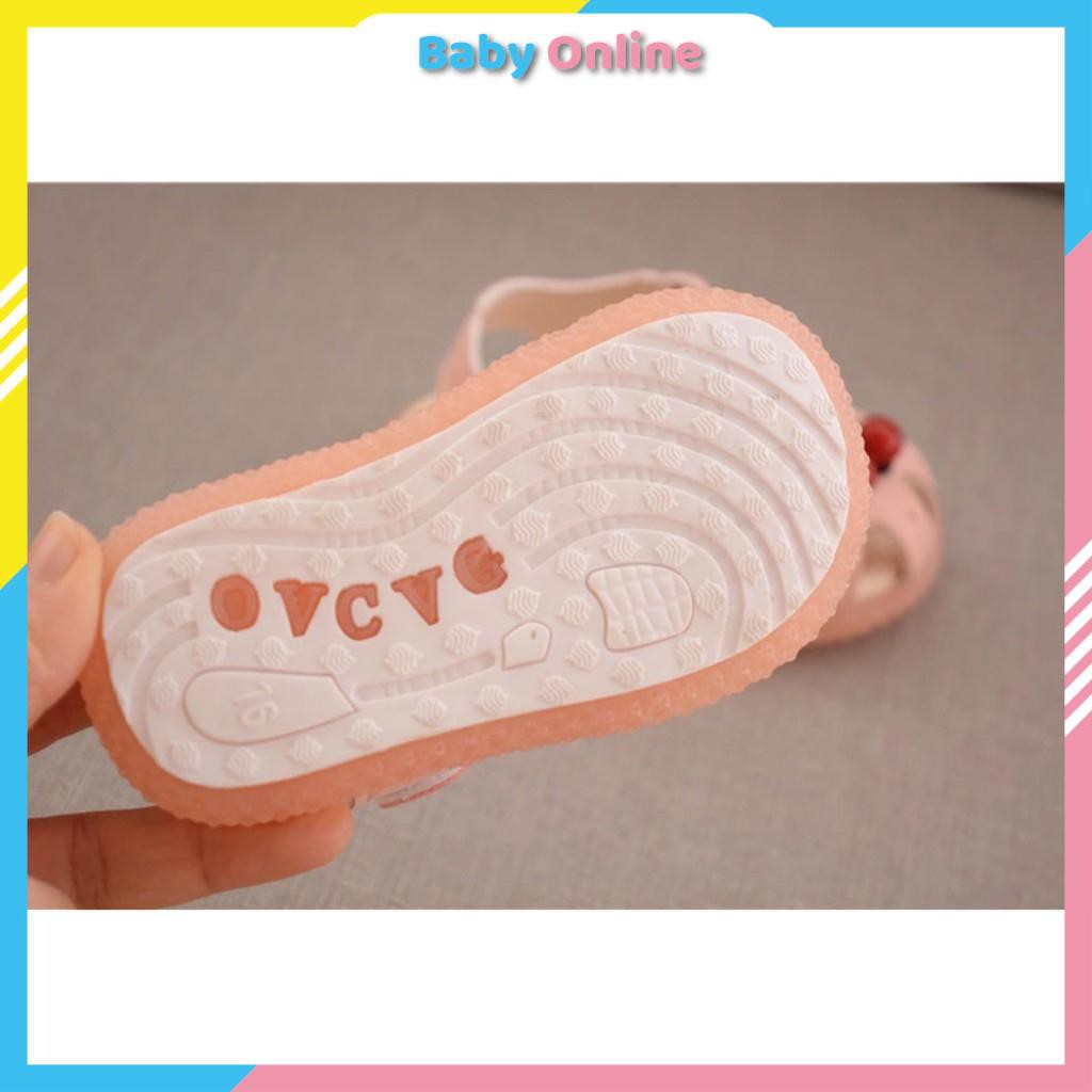 Sandal Bé Gái Hình Chery Đáng Yêu Đế Mềm Chống Trơn Chống Cấp Cho Bé Từ 0 - 4 Tuổi