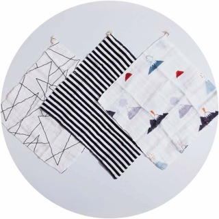 set 3 khăn sữa sợi tre Muslin tree