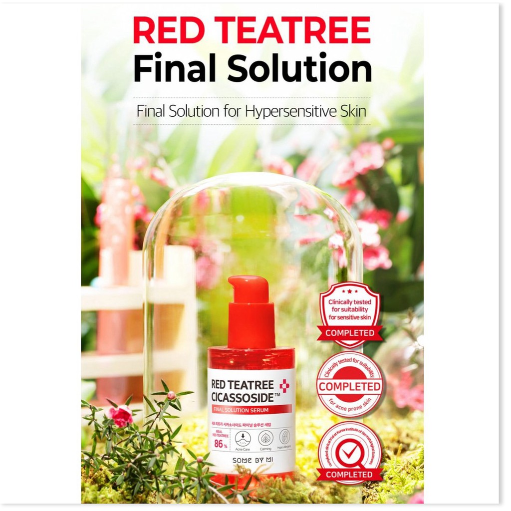 [Mã giảm giá mỹ phẩm chính hãng] Tinh Chất giảm Mụn Dành Cho Da Siêu Nhạy Cảm Some By Mi Red Tea Tree Cicassoside Final