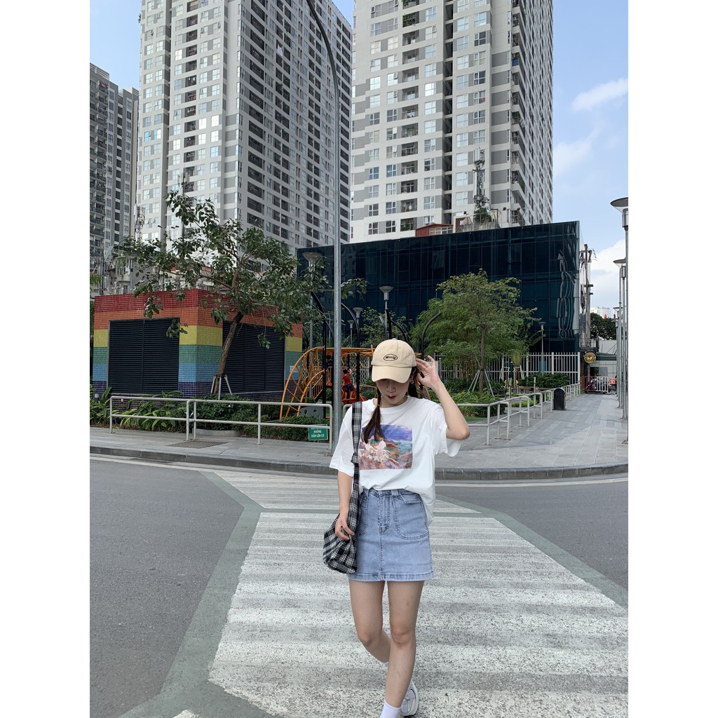 CV133 - 	CHÂN VÁY JEANS  CHỈ NỔI 2 TÚI TRƯỚC9916 | BigBuy360 - bigbuy360.vn