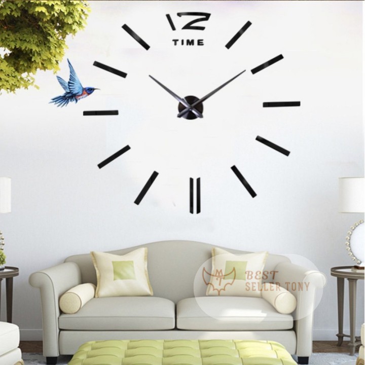 Đồng hồ dán tường Clock Euro khuôn mẫu dán cực chuẩn