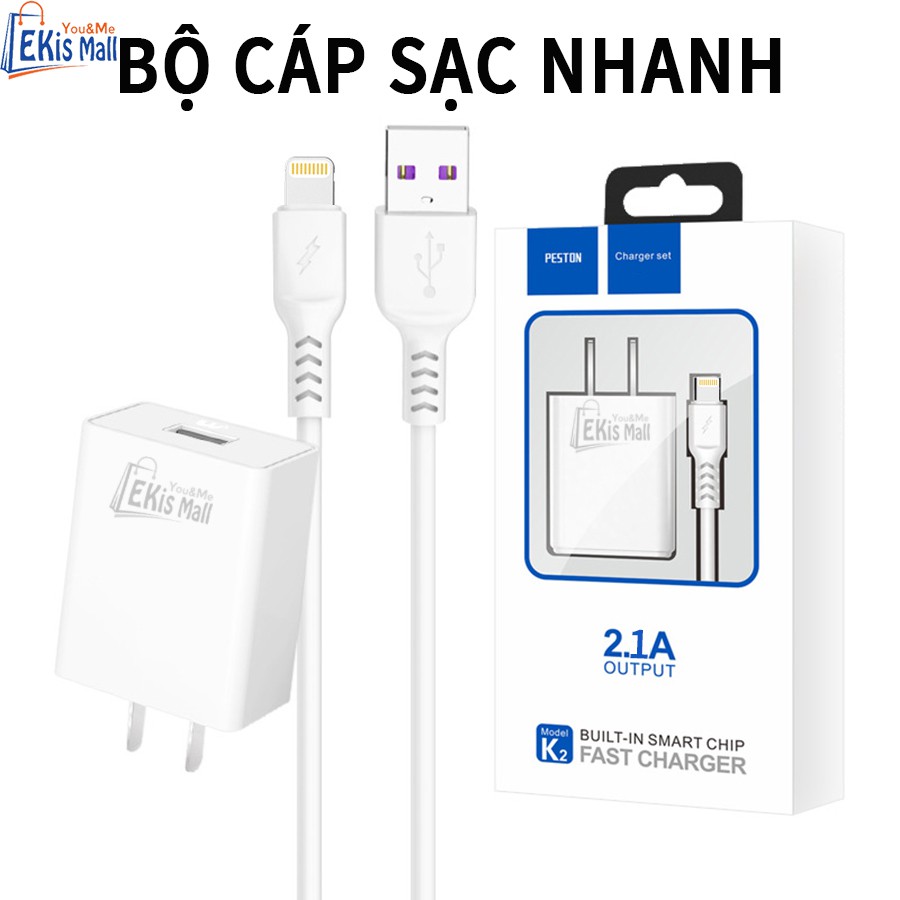 Bộ sạc nhanh Kèm cáp sạc nhanh điện thoại Iphone Samsung Android Củ sạc nhanh Cao cấp chống cháy nổ Quick Charge 5.0