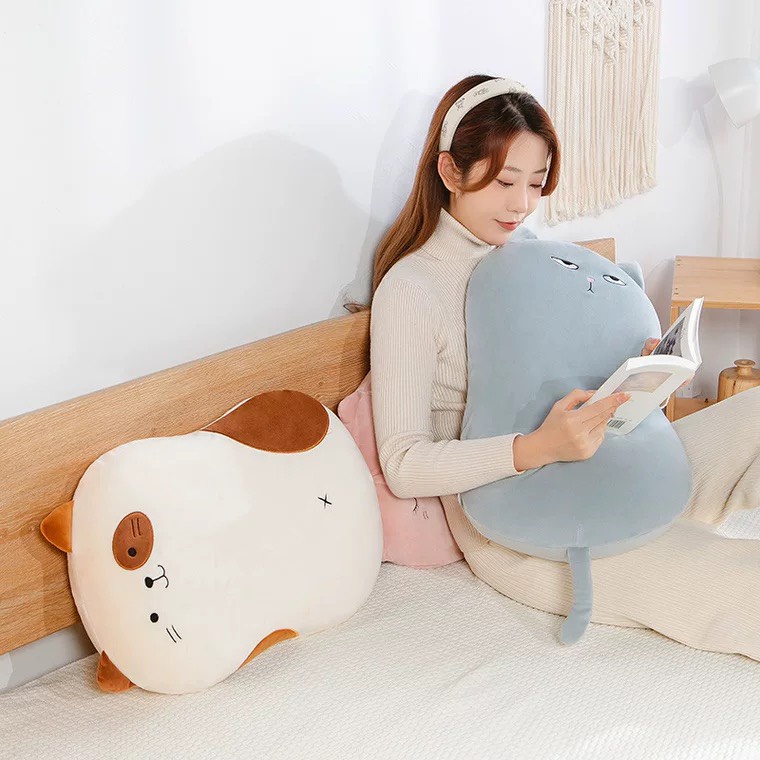 Gối Cao Su Non Bụng Mèo Họa Tiết Cute  - Gối Cao Su Cao Cấp Cho Bé
