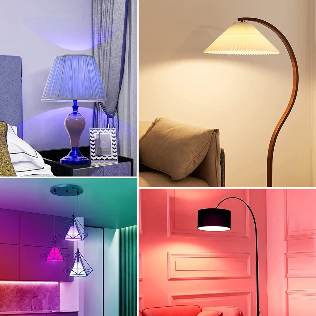 Bóng đèn LED RGB G40 7W 12W 15W RGBW Điều khiển ánh sáng thay đổi màu sắc Trang trí nội thất Bóng đèn RGB thông minh với điều khiển từ xa