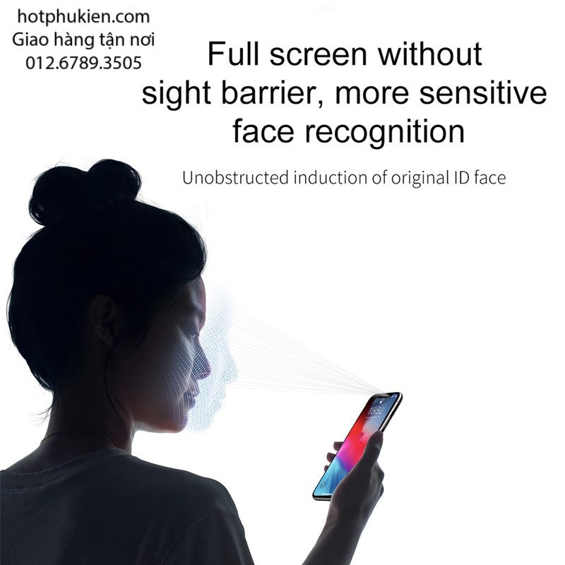 (mua 1 tặng 1) Miếng dán kính cường lực màn hình iPhone XR Baseus mỏng 0.3mm thế hệ mới mặt kính phủ nano