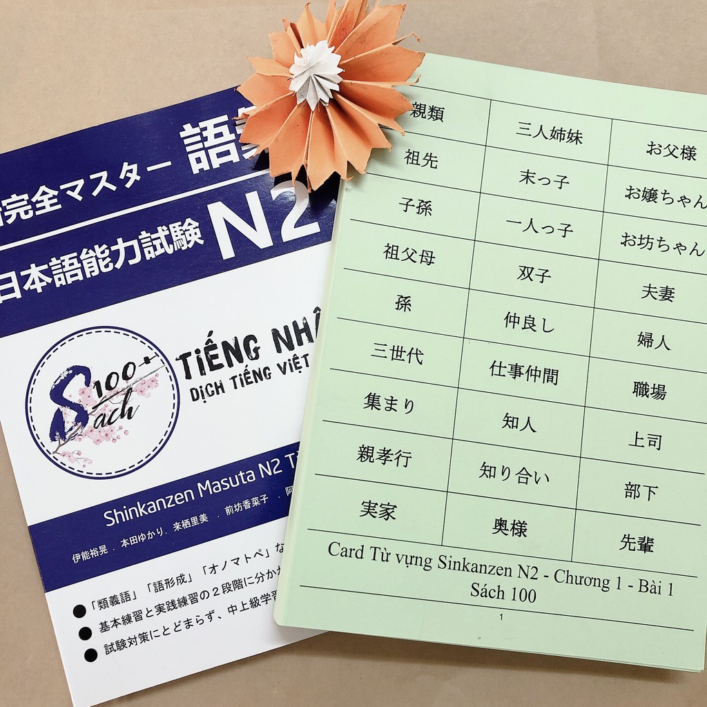 Flashcard N2 Từ vựng SHINKANZEN