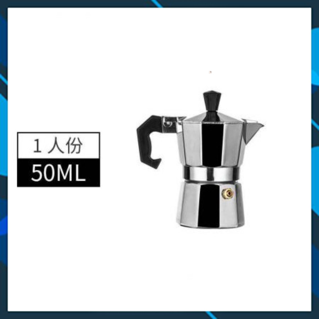 Bình Pha Cà Phê Mini Inox Moka 50-100ml - Phong Cách Kiểu Ý - Ấm Pha Cafe