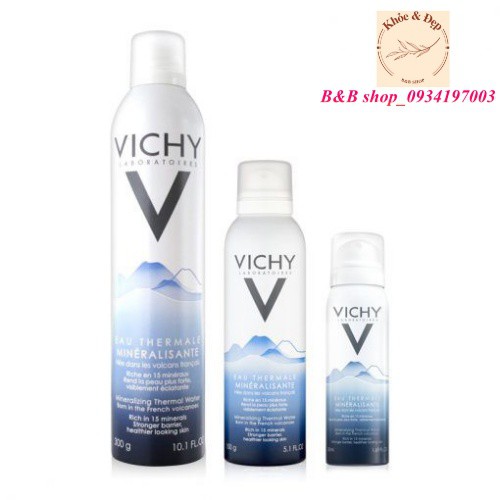 [HÀNG CHÍNH HÃNG] Nước Khoáng Dưỡng Da Vichy Mineralizing Thermal Water 50ml - 150ml - 300ml_B&B shop
