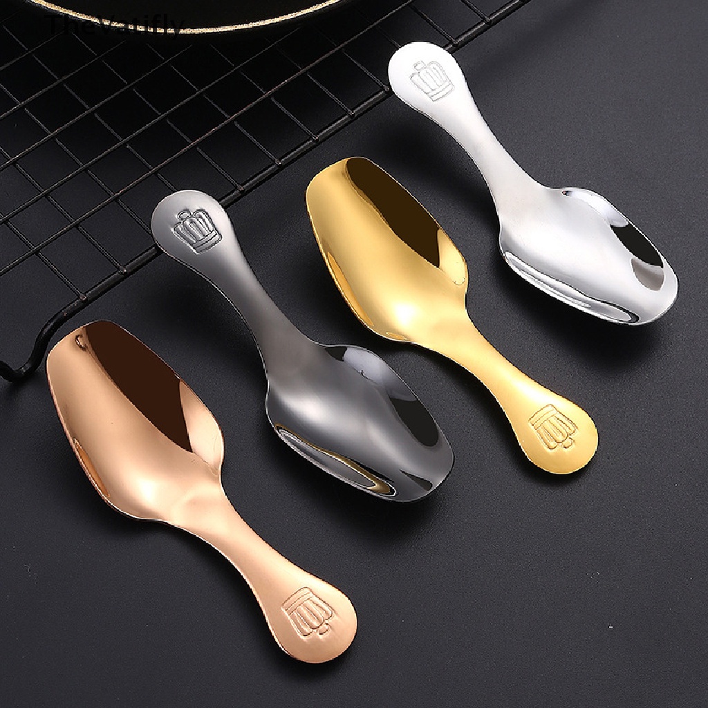 1 Muỗng Múc Gia Vị Bằng Thép Không Gỉ Tay Cầm Ngắn Cho Trẻ Em