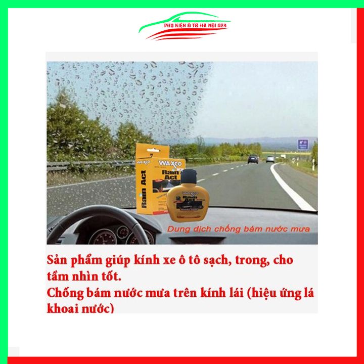 Dung dịch chống bám nước mưa xe WAXCO Malaysia dung tích 125ml