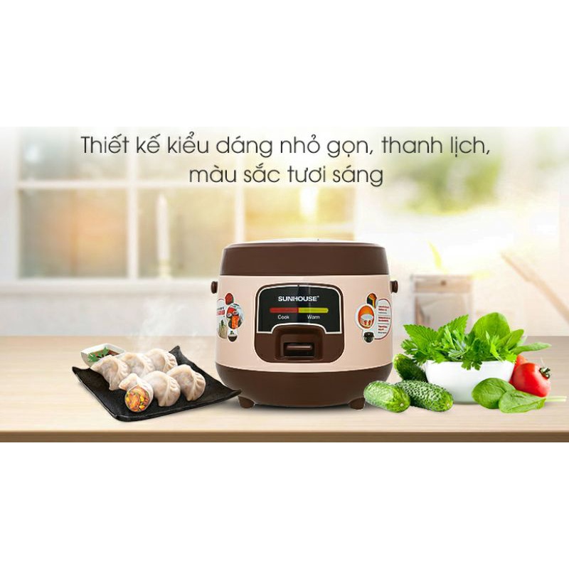 Nồi cơm nắp gài Sunhouse 1 lít SHD8208C