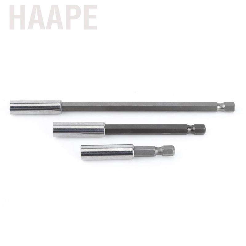 Haape 【Surprise Price】3pcs Electrical Drill Screwdriver Extension Bar Mag netic Bit Holder 1/4\" Shank Tool