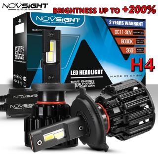 Bộ 2 Bóng Đèn Led NovSight Siêu Sáng t6 f06 H4 9003 HB2 100W 20000LM 6000K Cho Xe Hơi
