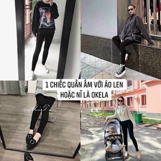 Quần leging nỉ lót lông nữ