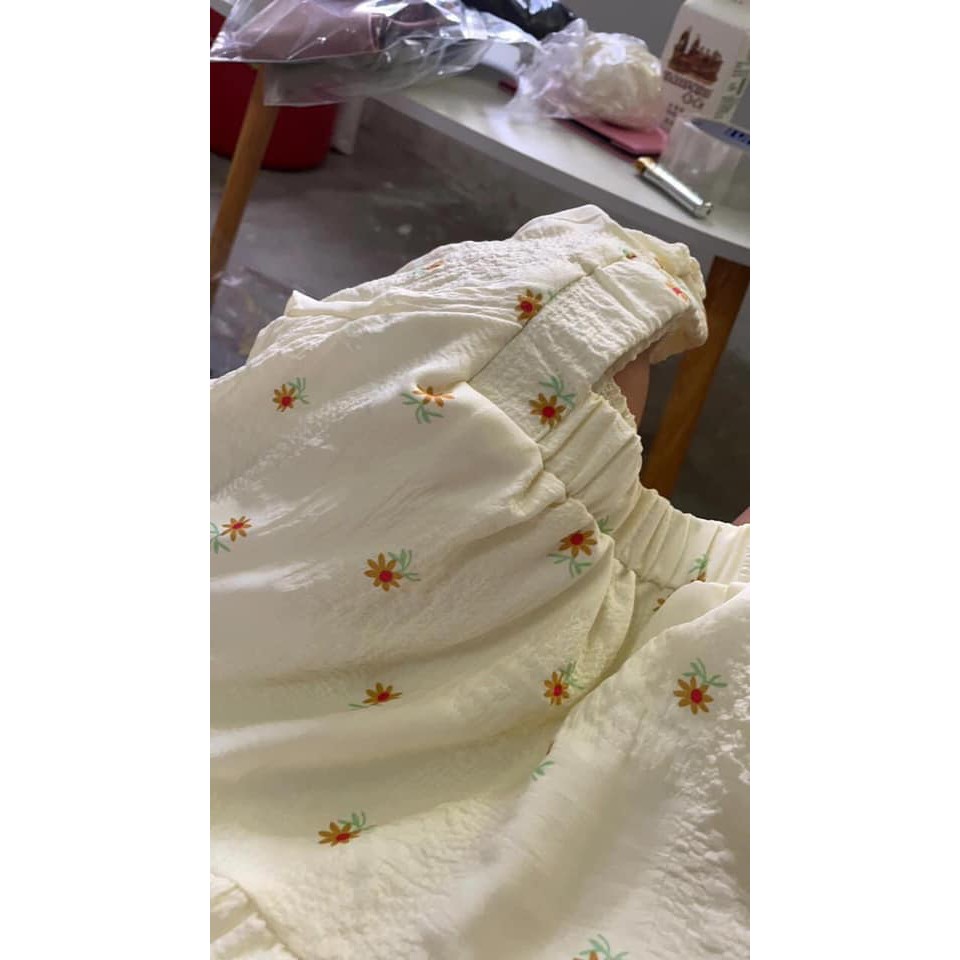 Váy babydoll hoa nhí , đầm dáng xoè