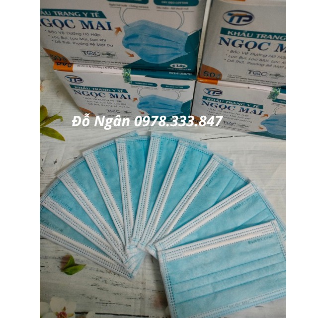 [GIÁ SỈ ]1 Thùng (50 Hộp) Khẩu Trang Y Tế Chất Lượng Cao 4 Lớp Ngọc Mai Có Đủ Màu (chỉ 22000đ/hộp/50 cái)