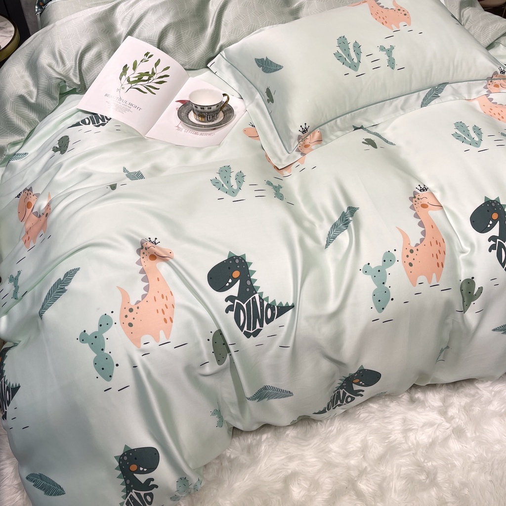 Bộ Chăn Ga Gối Lụa Tencel Cao Cấp Sét 4 Món Siêu Sang Xịn Mịn Mát