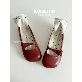 Giày nơ đế bằng pháp slip-on ngón tròn mary jane giày lười