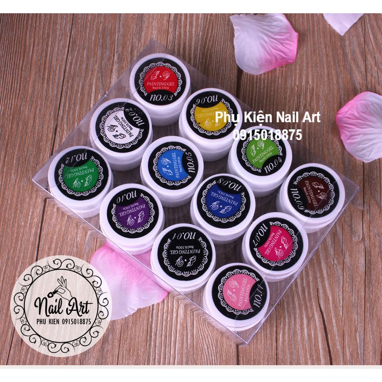 Set gel vẽ 12 màu