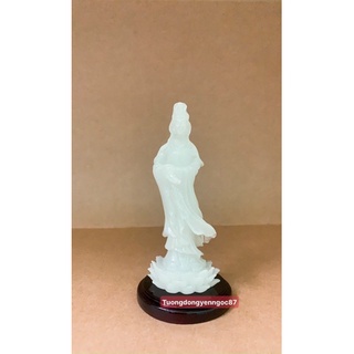 Tượng quan âm dạ quang đứng 13 cm