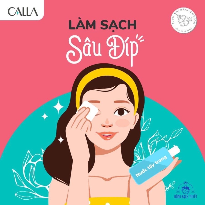 Bông làm sạch chuyên sâu 500g Calla của Bông Bạch Tuyết