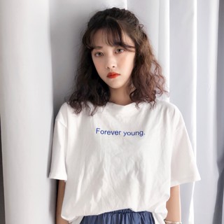 Áo thun dáng rộng in chữ phong cách năng động dành cho nữ
