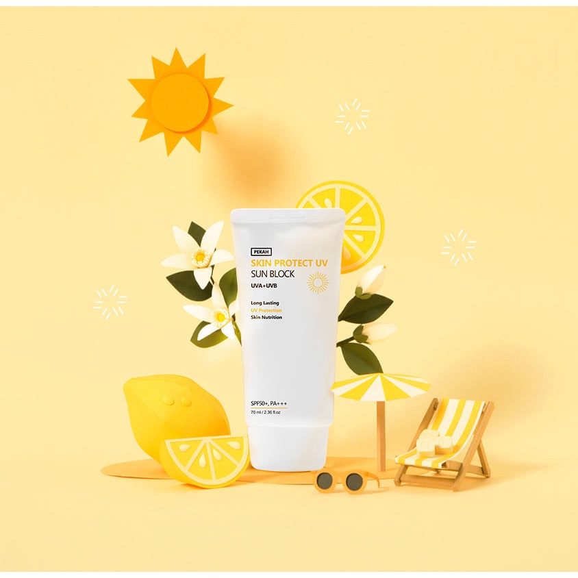 Kem Chống Nắng Dưỡng Trắng PEKAH Skin Protect UV Sun Block Suncream 70ml