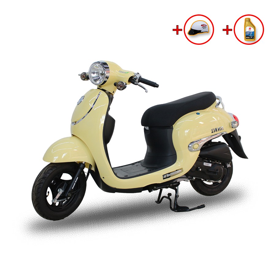 Xe máy tay ga 50cc TAYA GIOCNO LUXURY (màu kem)